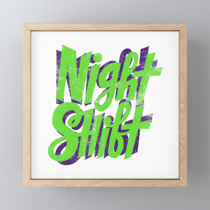Night Shift Framed Mini Art Print