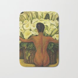 Nude With Calla Lilies Bath Mat | Oil, Pattern, Mother, Painting, Girl, Street Art, Ink, Abstract, Vintage, Women 