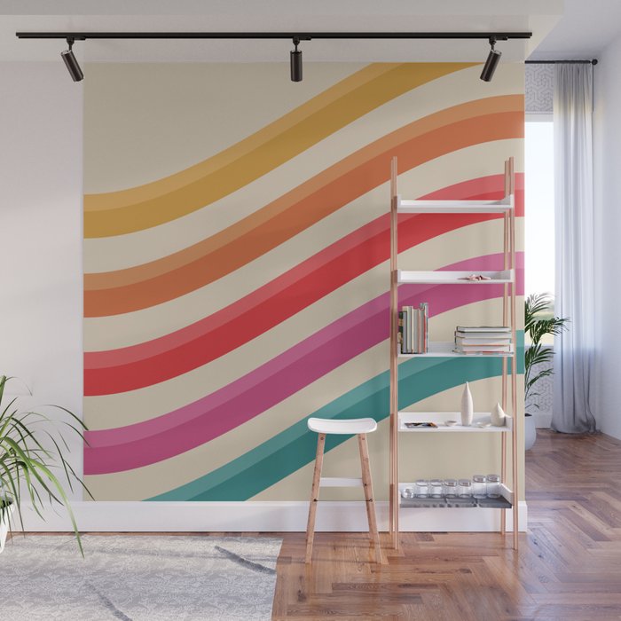 Retro Pattern - Rolling Hills #809 Wall Mural by Natural Collective ...