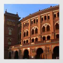 Spain Photography - Famous Bullring In The City Of Madrid Canvas Print