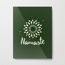 Namaste Mandala Flower Power Metal Print