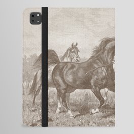 HORSES ON A PASTURE  iPad Folio Case