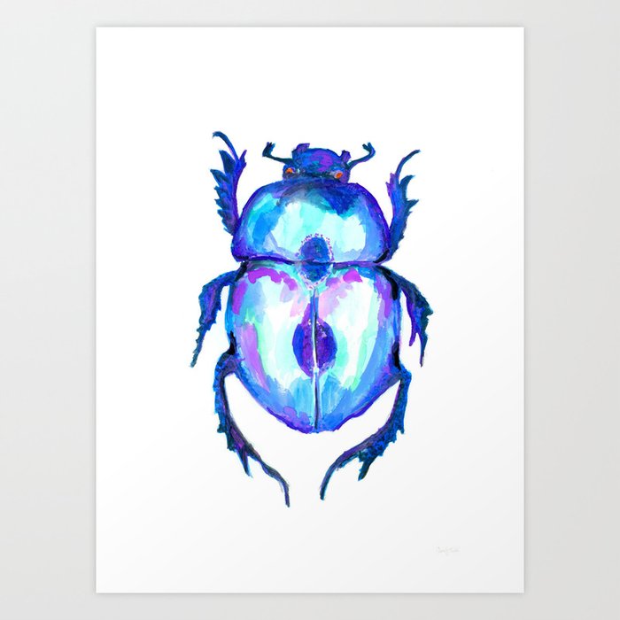 Marshall the Dung Beetle Art Print by Carmody Tisdale | Society6