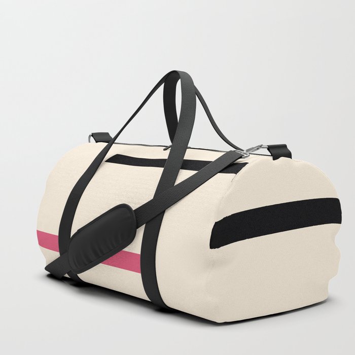 Abstract Minimal Retro Stripes Acro Duffle Bag