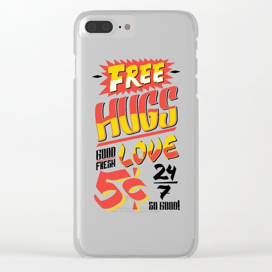 Free Hugs Cheap Love Clear iPhone Case