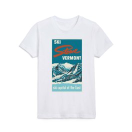 Stowe, Vermont Vintage Ski Poster Kids T Shirt