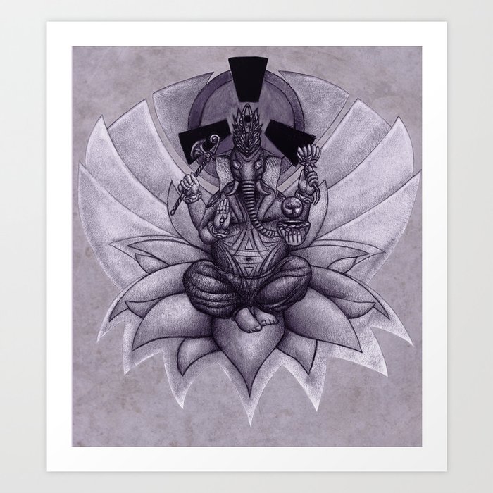 Nuclear Ganesha Art Print