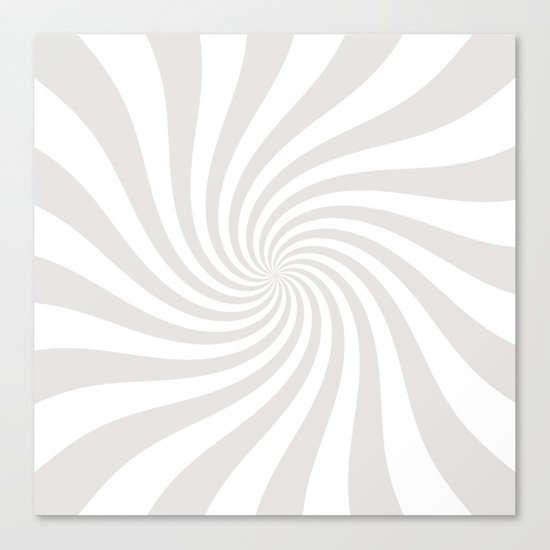 Swirl (Platinum/White) Canvas Print