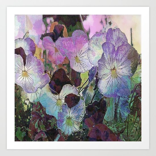 Pansies Purple Art Print