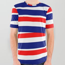 Patriotic Ribbons- Horizontal  All Over Graphic Tee