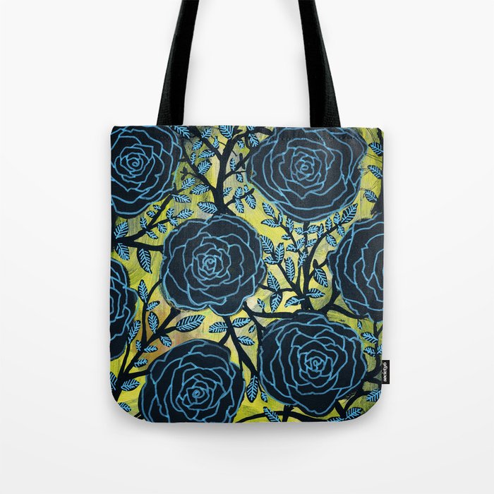 Black and Blue Tote Bag