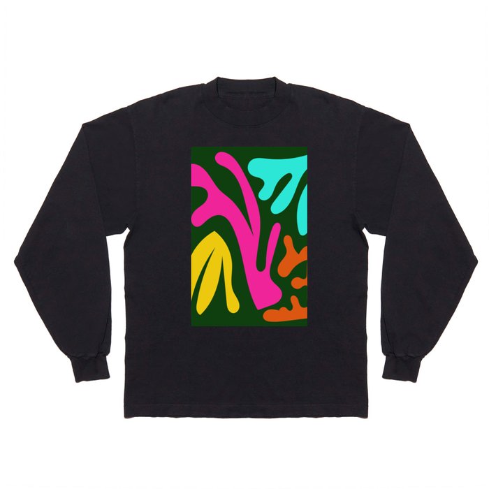 6 Matisse Cut Outs Inspired 220602 Abstract Shapes Organic Valourine Original Long Sleeve T Shirt