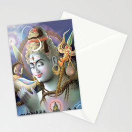 Hinduism Print - Lord Shiva Drinking Halahala Stationery Card