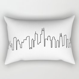 Chicago, Illinois City Skyline Rectangular Pillow