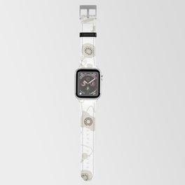 Vintage Rotary Dial Telephone Pattern on White Apple Watch Band