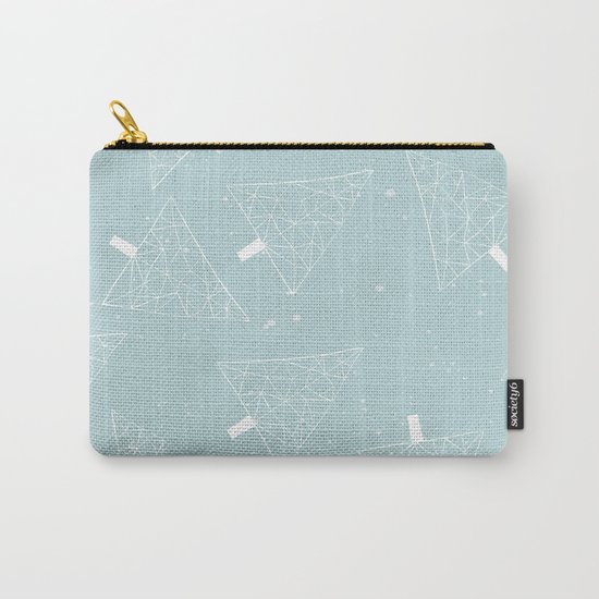 Christmas Trees Light Blue Carry-All Pouch