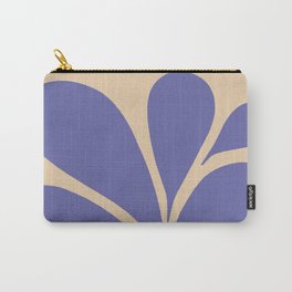 Maxi Botanica Set 4.2 - Veri Peri on Sand Carry-All Pouch | Wild, Nature, Modern, Very Peri, Dominique Vari, Mid Century, Drawing, Leaves, Blue, Matisse 