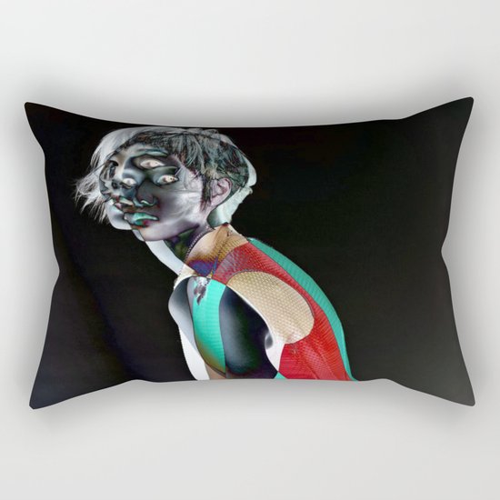 woman woman red Rectangular Pillow