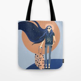 Travel Girl Tote Bag