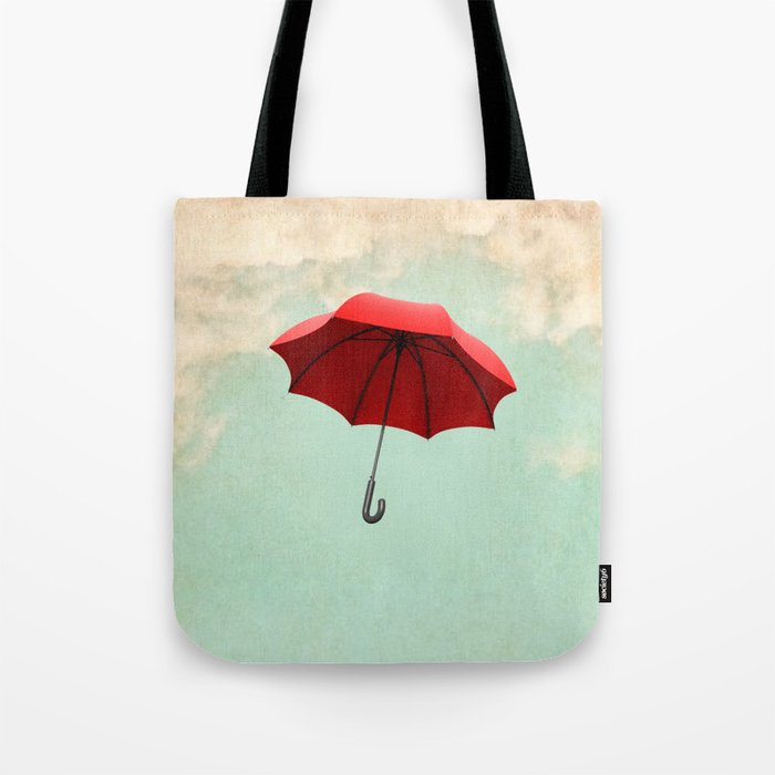 Red Umbrella Tote Bag