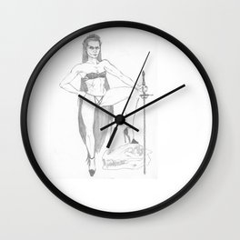 Saber Maid Wall Clock
