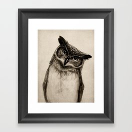 Owl Sketch Framed Art Print