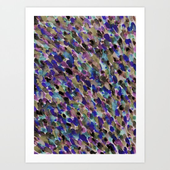 Purple and Olive Art Print