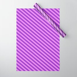 [ Thumbnail: Dark Orchid and Violet Colored Lined Pattern Wrapping Paper ]