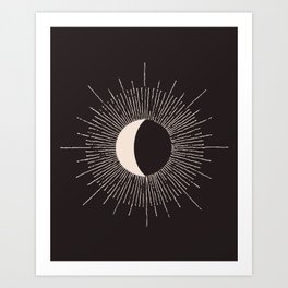 Moon burst Art Print