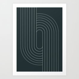 Oval Lines Abstract XXXIX Art Print