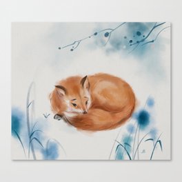 Cozy Fox Canvas Print