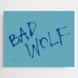 Doctor Who Bad Wolf Blue Teal Jigsaw Puzzle