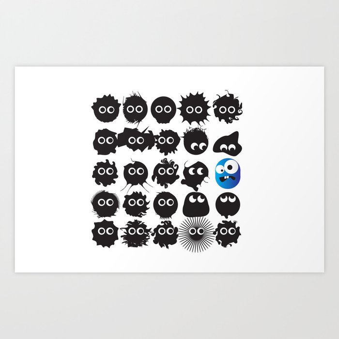 CRAZY FACES AND THE GOO PEOPLE Art Print