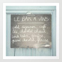 Le Bar a Vins - France Art Print