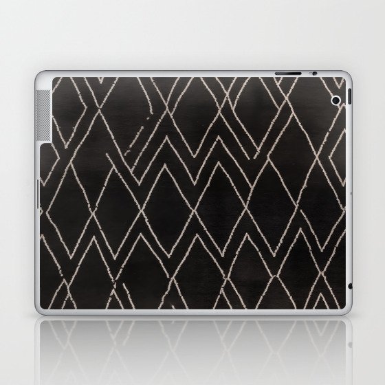 Moroccan Berber Rug Design No.80 - Black Laptop & iPad Skin