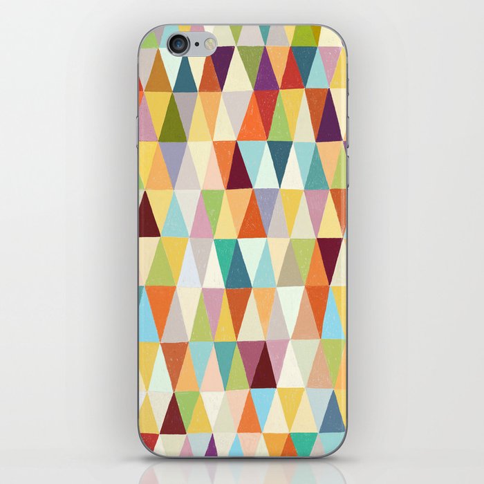cheerful irregular geometric multi-colored pattern iPhone Skin