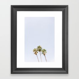 The Lone LA Palm Trees  Framed Art Print