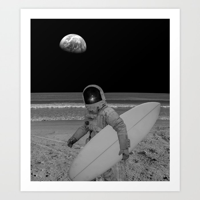 Moon surfer Kunstdrucke Moon surfer Kunstdrucke