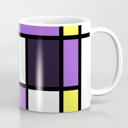Nonbinary Pride Basic Lined Rectangles Coffee Mug