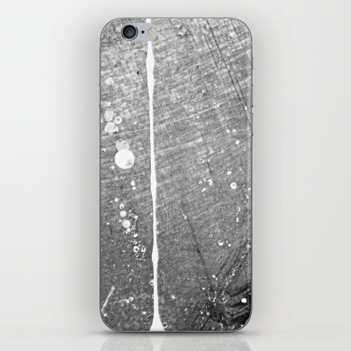 Abstract Black and White Grey Paint Metal Weathered Texture iPhone Skin