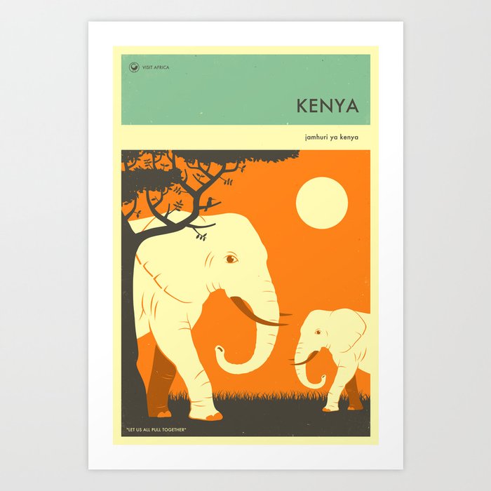 KENYA TRAVEL POSTER Art Print
