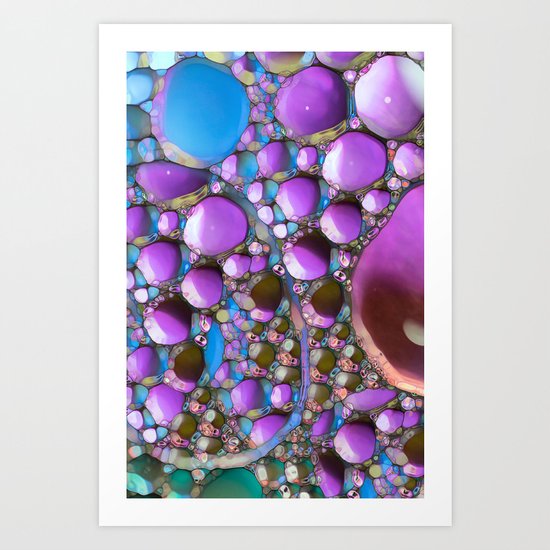 Green Purple and Blue Art Print