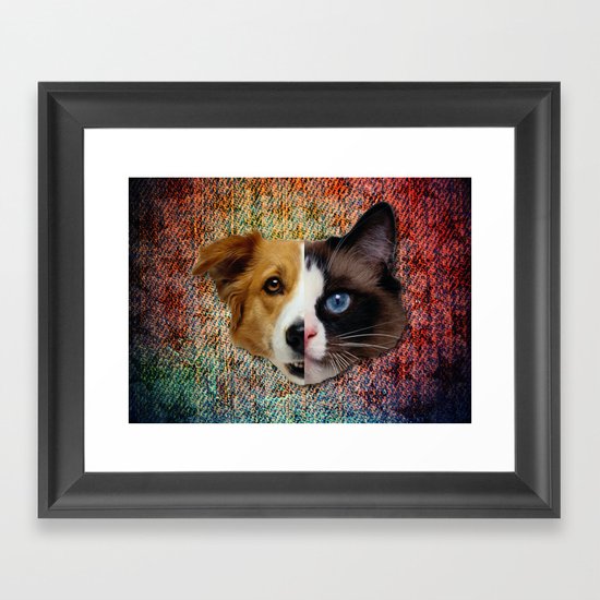 CatDog Framed Art Print