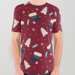Christmas Patter 31 All Over Graphic Tee
