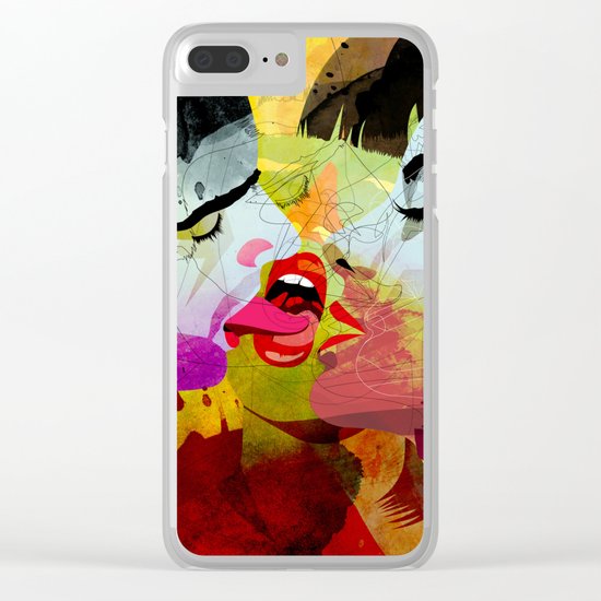 kiss02 Clear iPhone Case