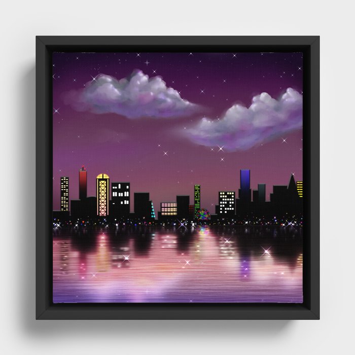 City Skyline Framed Canvas