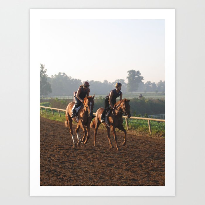 The Beginners - Young Thoroughbred Horses Learn to be Race Horses Art Print