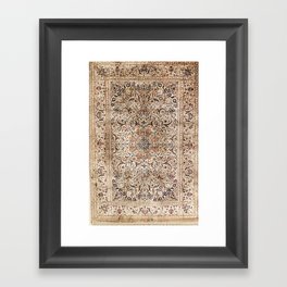 Silk Esfahan Persian Carpet Print Framed Art Print