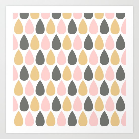 Pretty Rain Drops Art Print