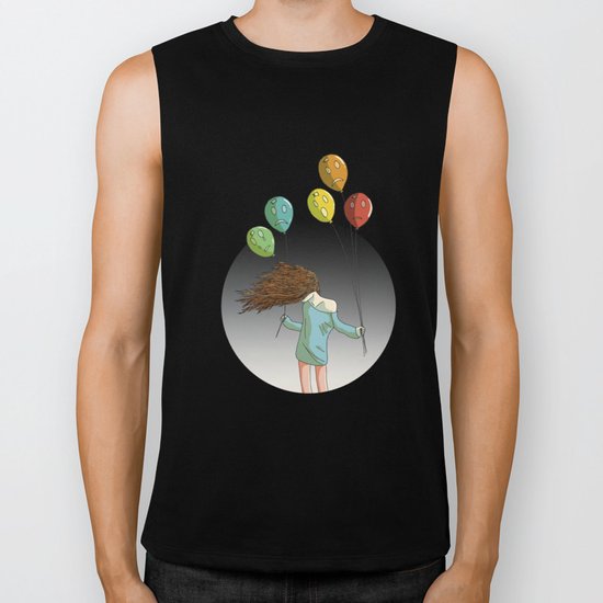 Baloons on wind Biker Tank